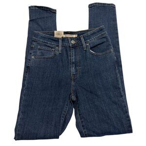 NWT Levis Womens 721 High-Rise Skinny Jeans Size 26 Blue Denim